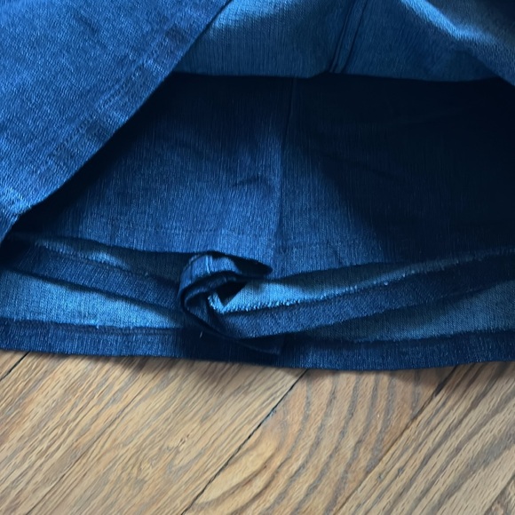 NWT Urban Outfitters Skort Navy Blue denim Size Medium, large buckles - Picture 3 of 8